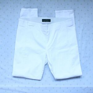 Lauren Ralph Lauren Women's White Skinny Jeans Size M Stretch Denim